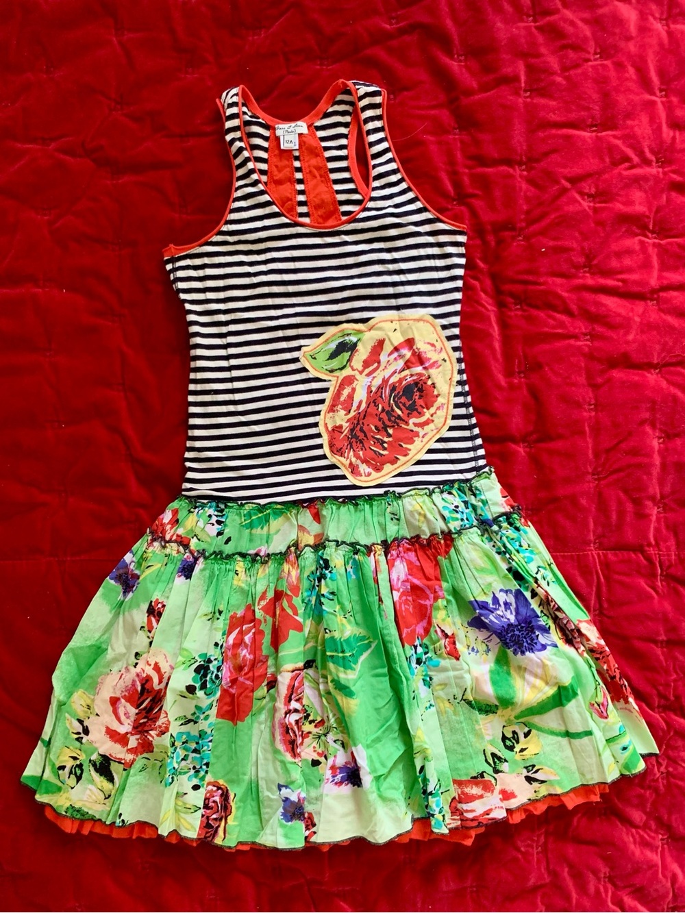 Eliane Et Lena Paris floral striped dress Girl 12